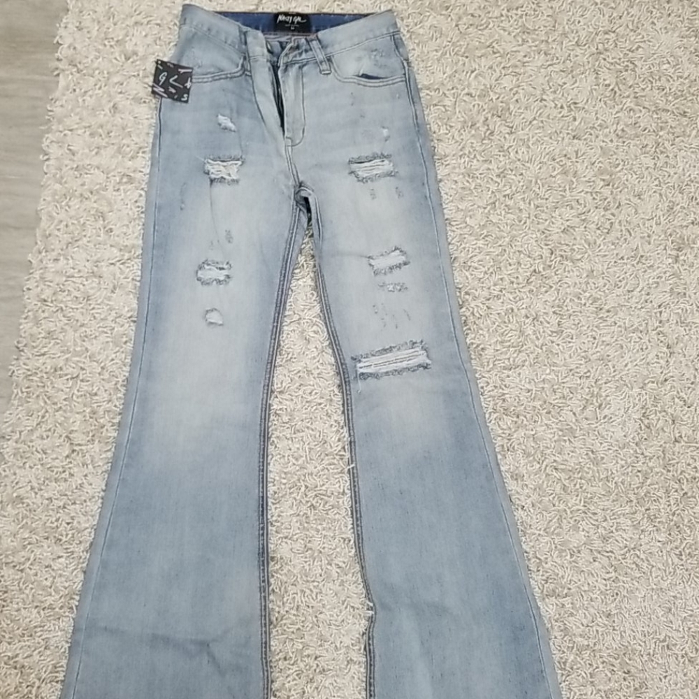 Wide leg flare jeans